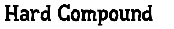 Hard Compound font preview